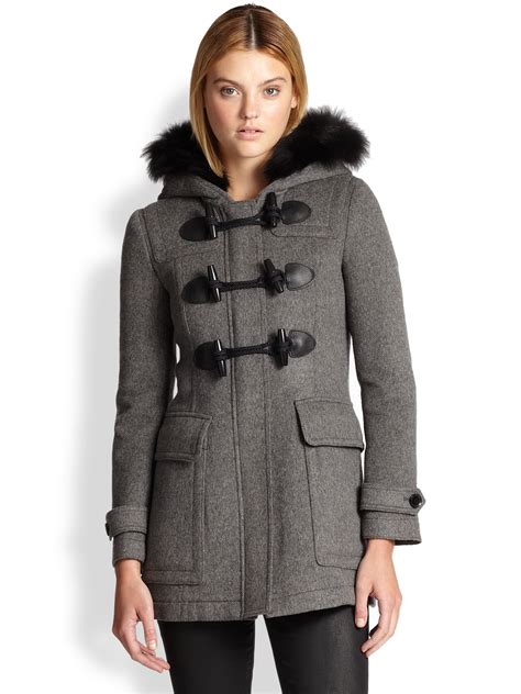 burberry toggle coat grey|Burberry toggle coat women.